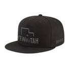 Black flat bill cap with embroidered 'Yewwwtah' and 'Yewww' logos on a white background