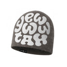 Gray beanie with white 'Yewwwtah' text and Park City, UT label on a white background