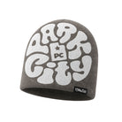 Gray beanie with 'Park City UT' text and 'YEWWWTAH' logo on a white background