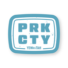 Blue and white 'PRK CTY YEWWTAH' logo on a light blue background