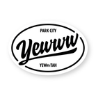 Black and white ticker with 'Park City Yewwwtah' text on a white background