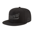 Black flat bill cap with embroidered 'Yewww' and 'Yewwwtah' branding on a white background